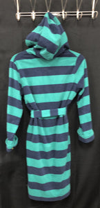 Hooded striped robe