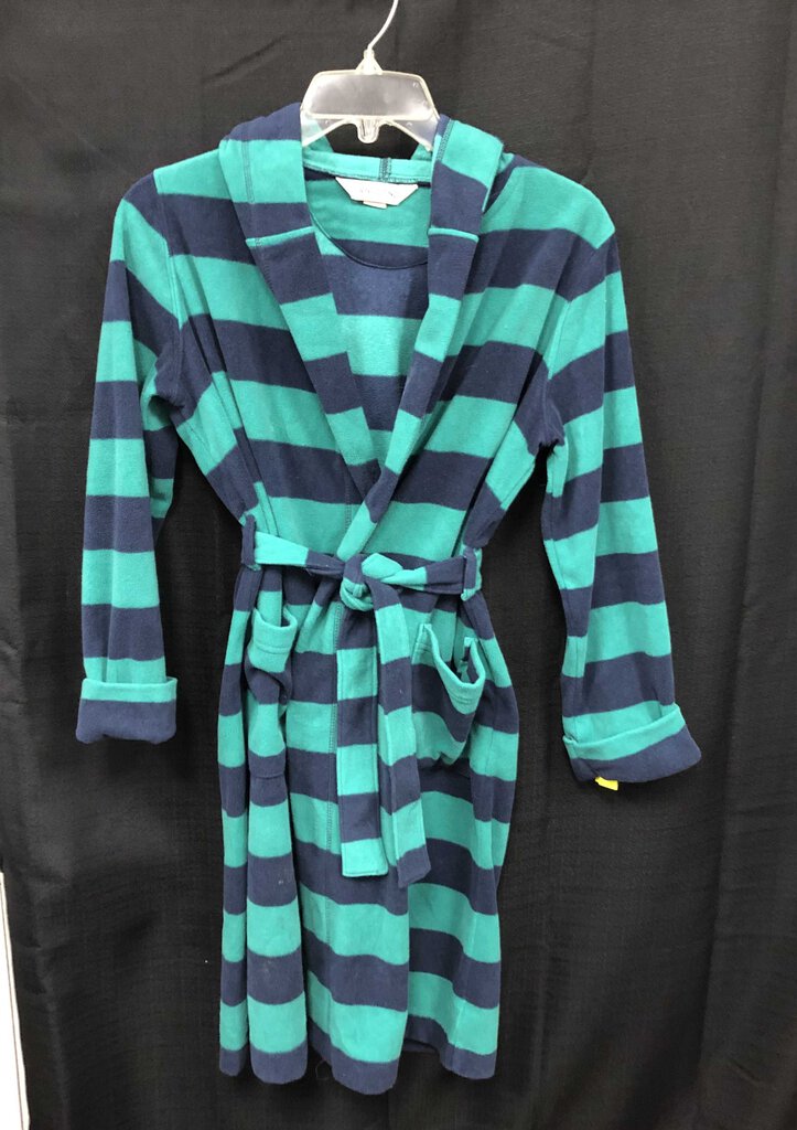 Hooded striped robe