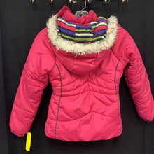 Load image into Gallery viewer, Girls hooded winter coat
