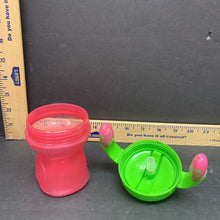 Load image into Gallery viewer, slide straw sippy cup w/handles
