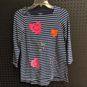 Striped heart tunic