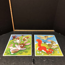 Load image into Gallery viewer, 1972 Vintage collectible 4 pk &quot;The lively little rabbit&quot; puzzles
