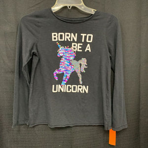 "Born to be a unicorn" sequin top
