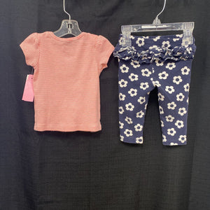 2pc stripe/flower outfit