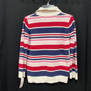 Stripe button sweater