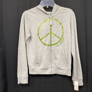 "Be happy" peace sign sweatshirt