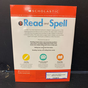 Grade 1 Read and Spell Dry Erase -workbook