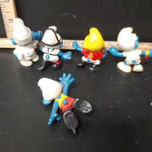5 pk smurfs Vintage collectables