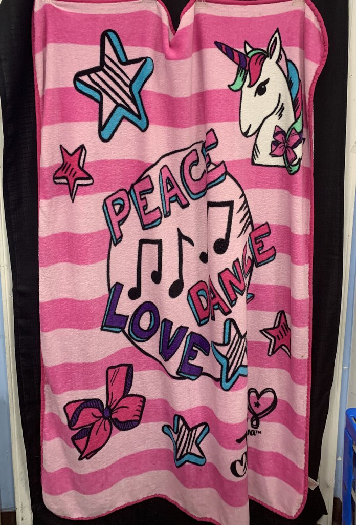 Peace,Love,unicorn blanket