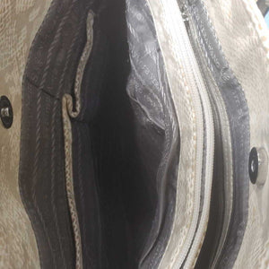 Snake skin pattern handbag