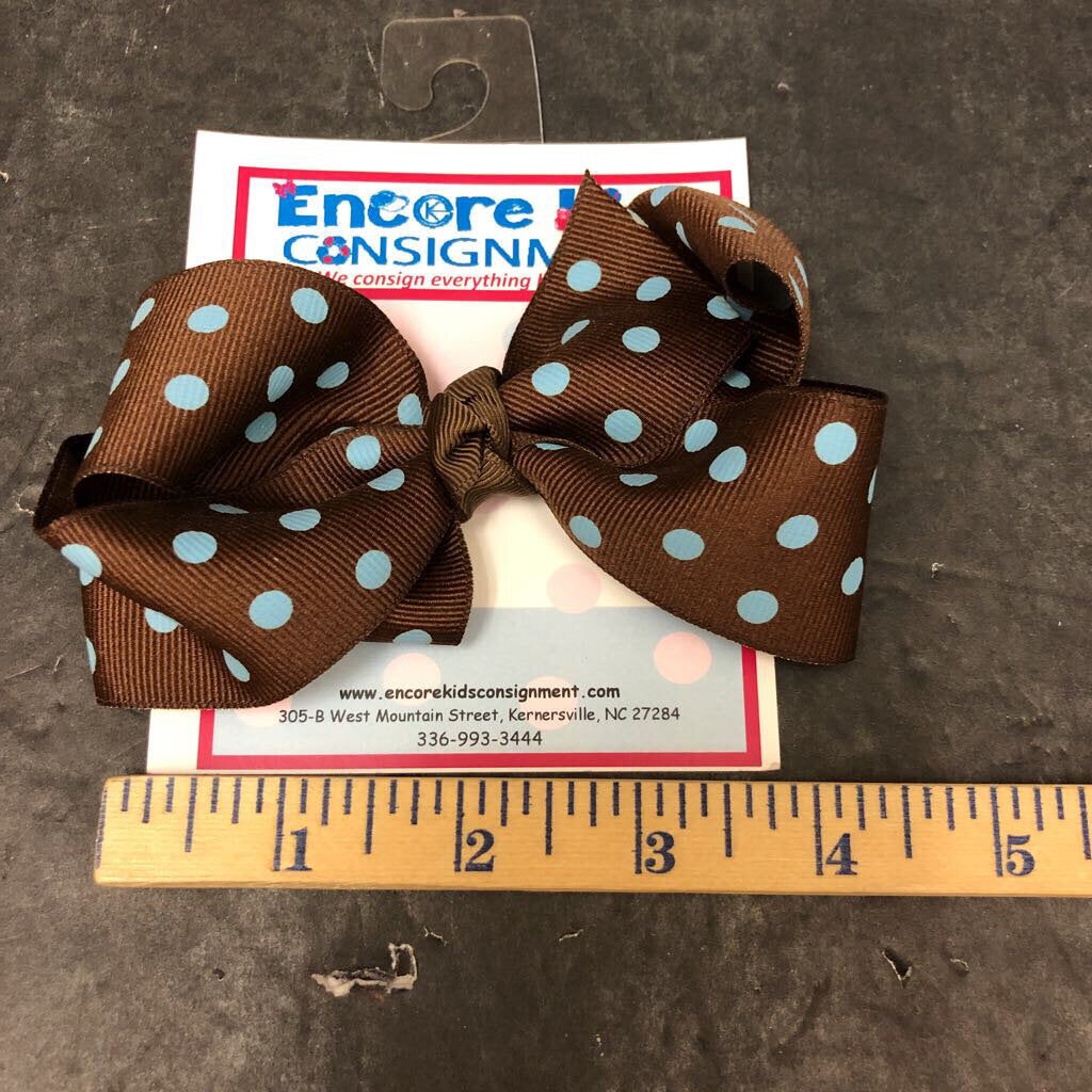 Polka dot hairbow clip