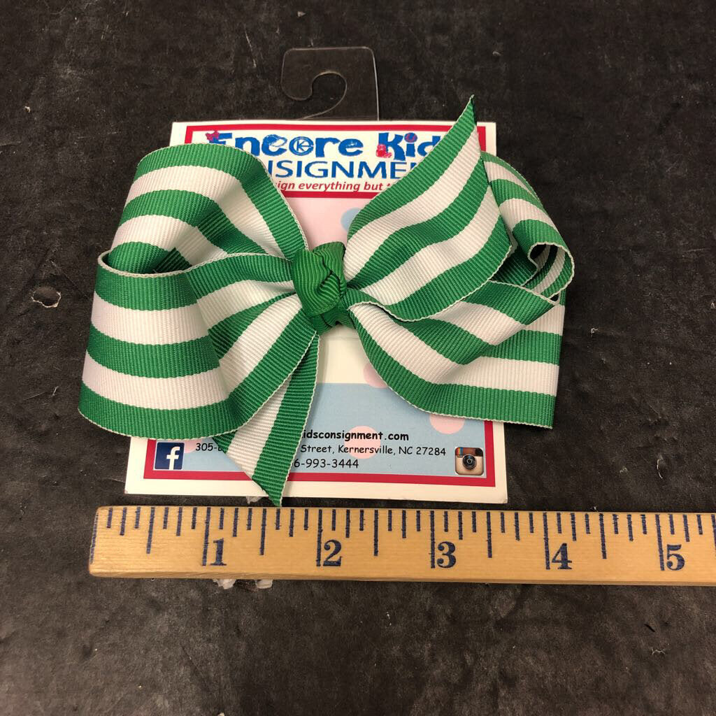 Taffy stripe hairbow clip