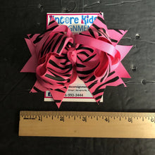 Load image into Gallery viewer, Zebra print ribbon hairbow clip
