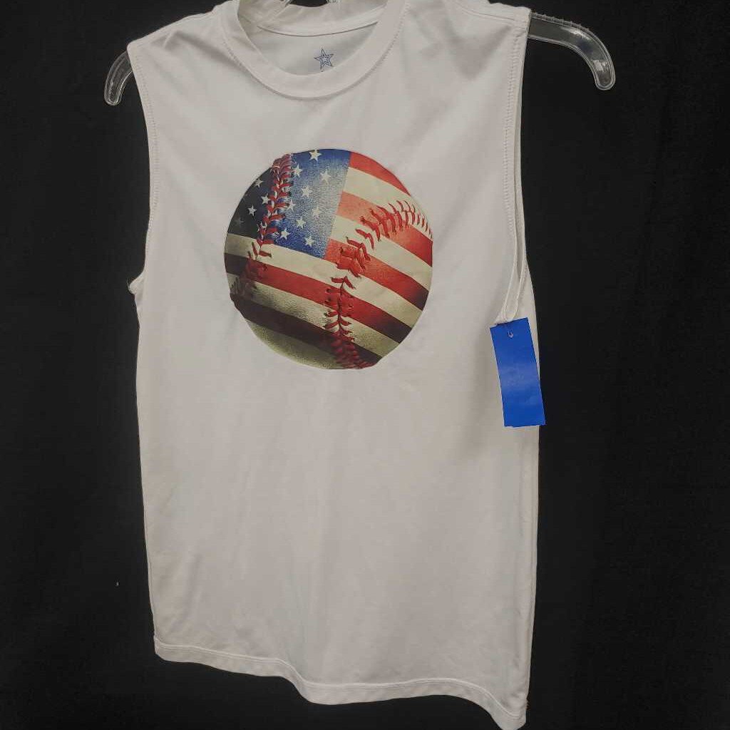 USA American flag baseball t shirt