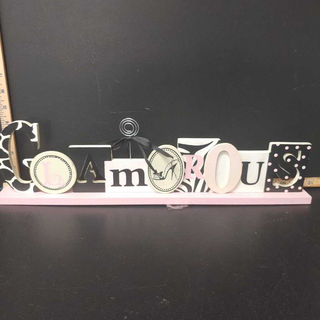 Glamrous sign/ holder