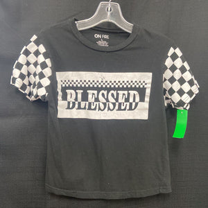 Checkered "Blessed" top