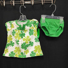Load image into Gallery viewer, 2pc clover &amp; frog outfit ( St.Patrick&#39;s Day)
