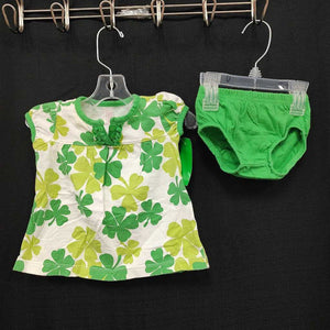 2pc clover & frog outfit ( St.Patrick's Day)