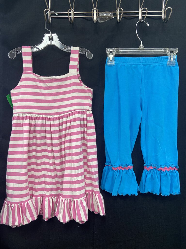 2pc striped whale outfit