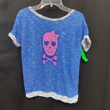 Load image into Gallery viewer, Sequin skull top
