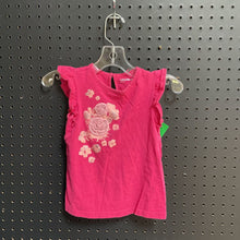 Load image into Gallery viewer, Sparkly flower top w/ruffle sleeves
