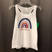 Load image into Gallery viewer, Sparkly &quot;America&quot; tank top (USA)

