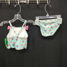 Load image into Gallery viewer, 2pc heart swimwear w/bows
