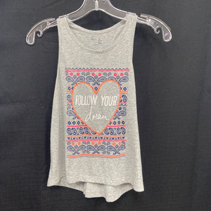 "Follow Your Dream" sparkly heart tank top