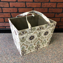 Load image into Gallery viewer, Flower print storage bin organizer w/handles
