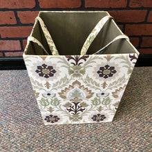 Load image into Gallery viewer, Flower print storage bin organizer w/handles
