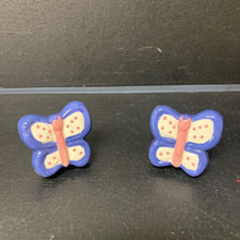 Load image into Gallery viewer, 2 Ceramic Butterfly Knobs
