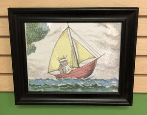 " Max sailing" framed art print