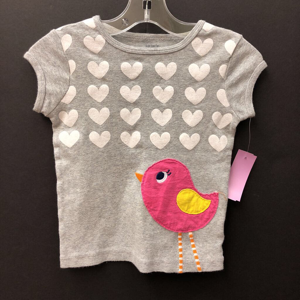 Bird & hearts top