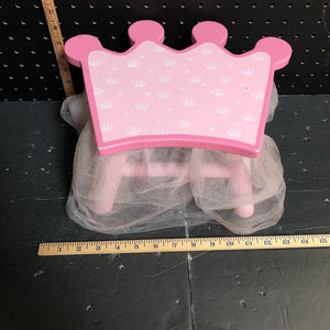 Princess crown stool w/tulle skirt