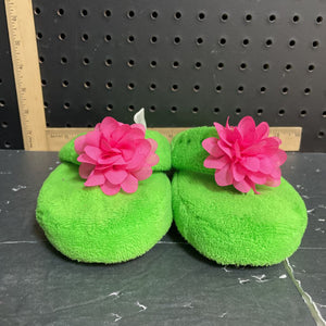 Girls plush flip flop slippers