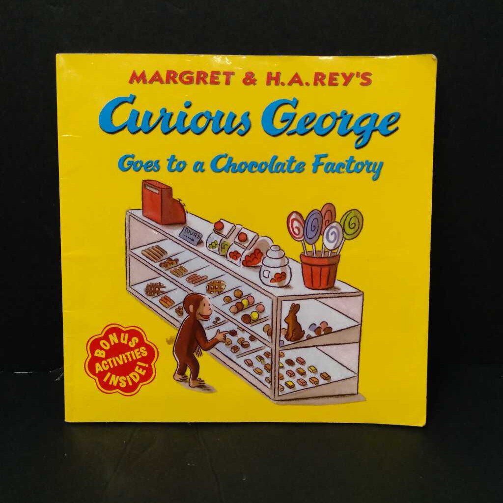 Curious George goes to a chocolate factory (character)-paperback