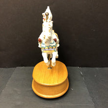 Load image into Gallery viewer, &quot;Send in the Clowns&quot; carousel horse &amp; clown wind up music box
