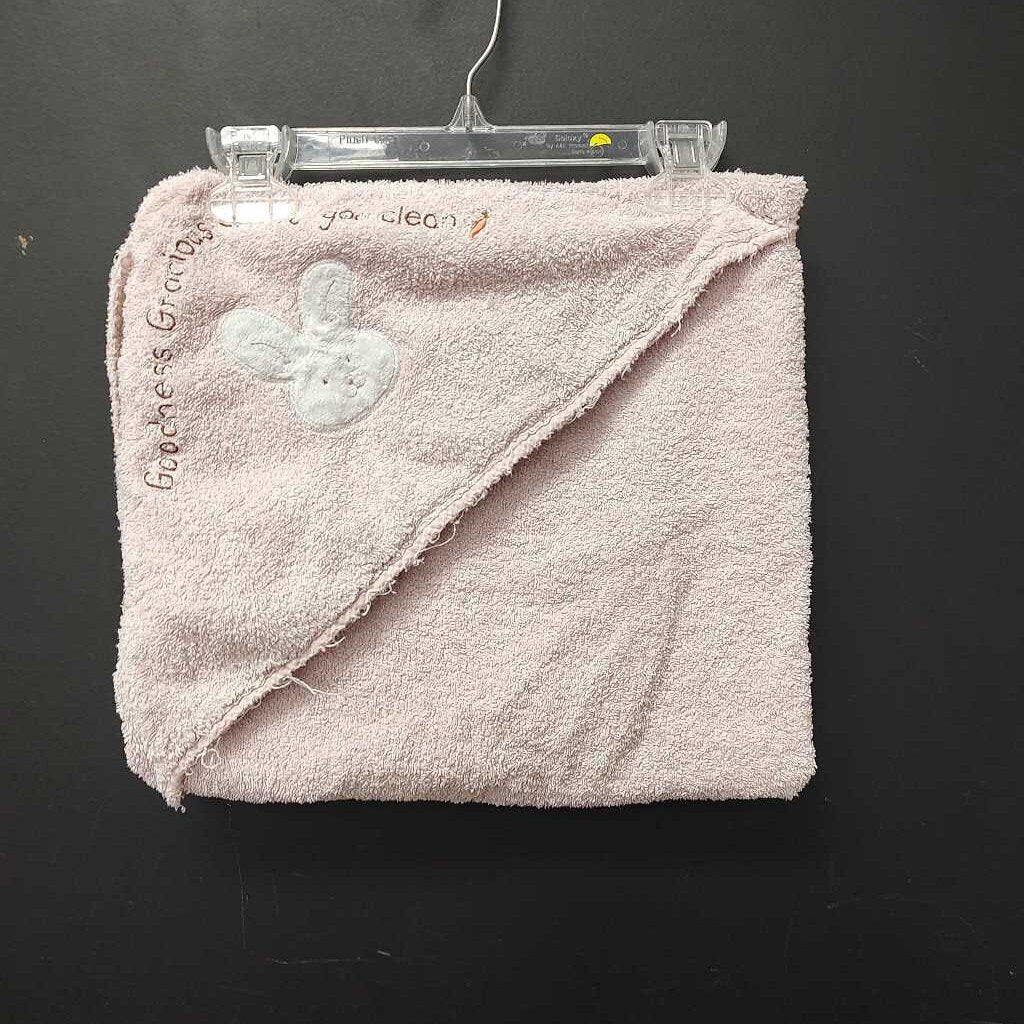 Infant hooded bunny towel