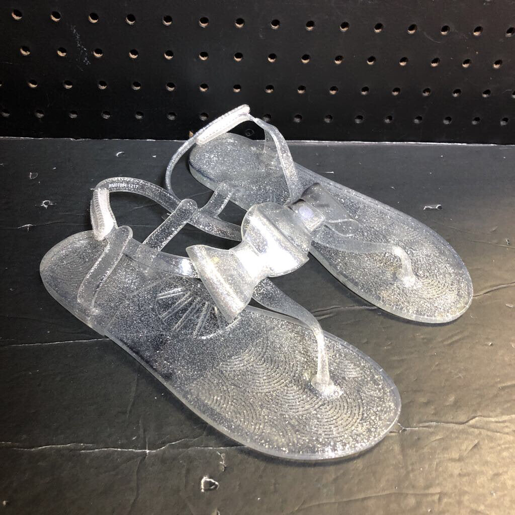 Sparkly bow 2025 flip flops