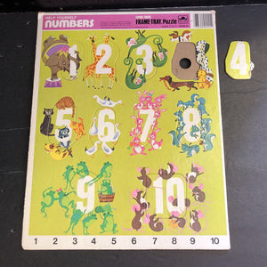 10pc Number Puzzle 1974 Vintage Collectible