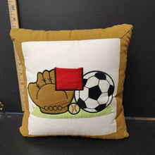 Load image into Gallery viewer, Sports themed tooth fairy pocket pillow
