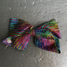 Load image into Gallery viewer, Rainbow Sequin Hairbow Clip
