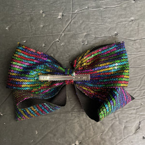 Rainbow Sequin Hairbow Clip