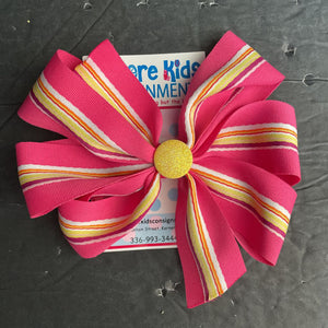 Striped Hairbow Clip