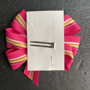 Striped Hairbow Clip