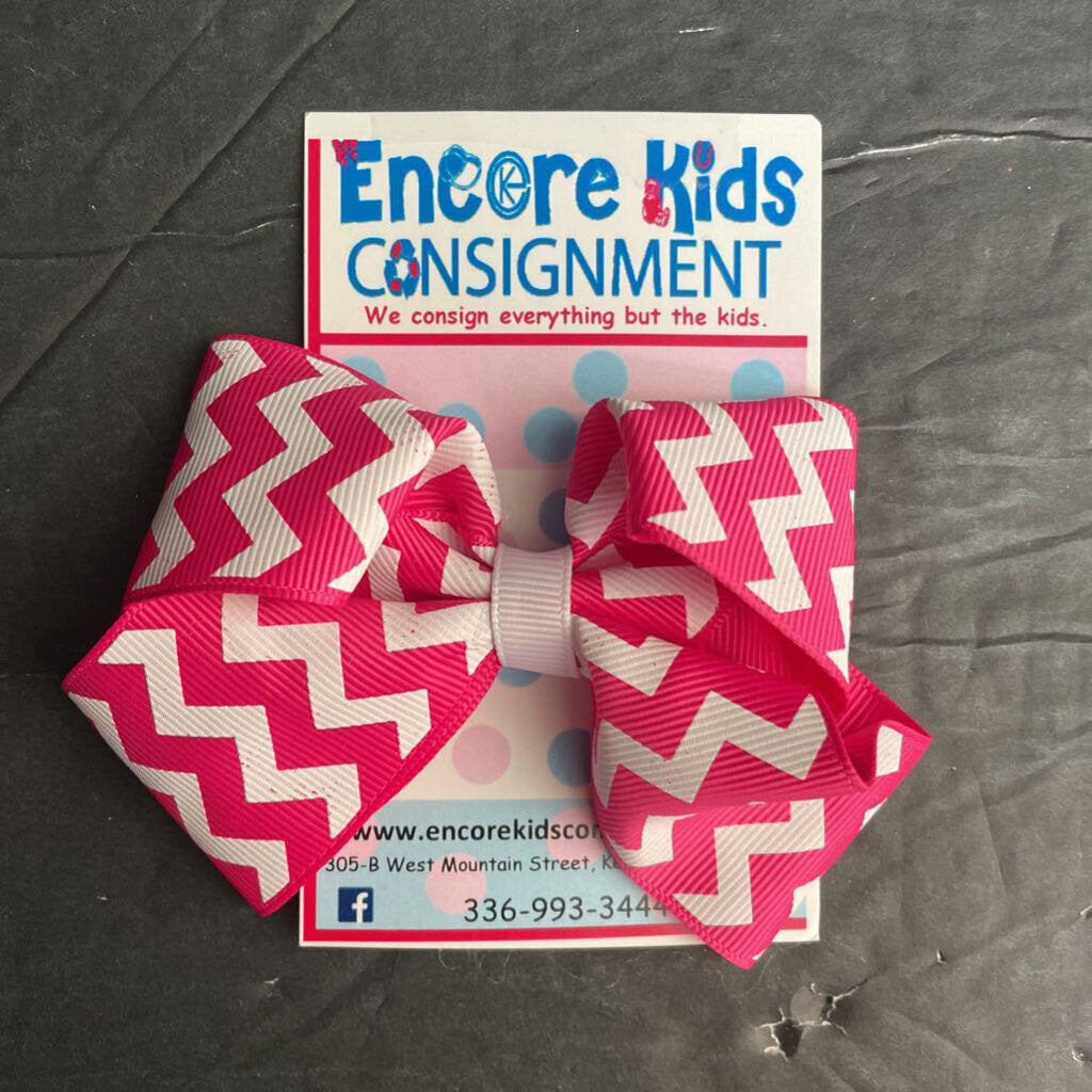 Chevron Hairbow Clip