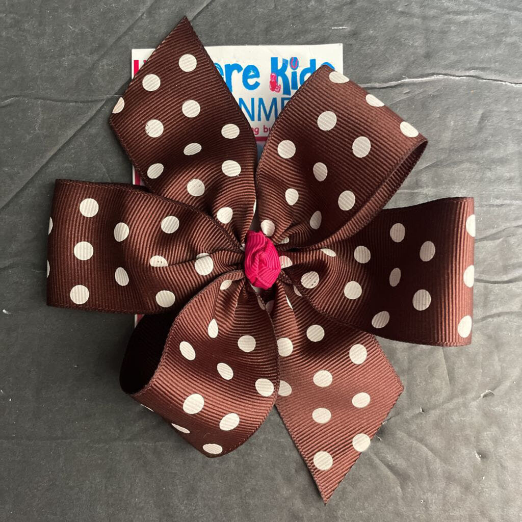 Polka Dot Hairbow Clip