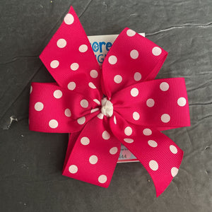 Polka Dot Hairbow Clip