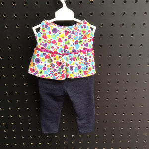 2pc Heart Outfit for 16" Doll