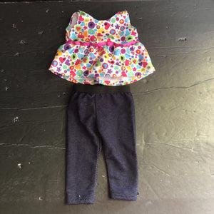 2pc Heart Outfit for 16" Doll